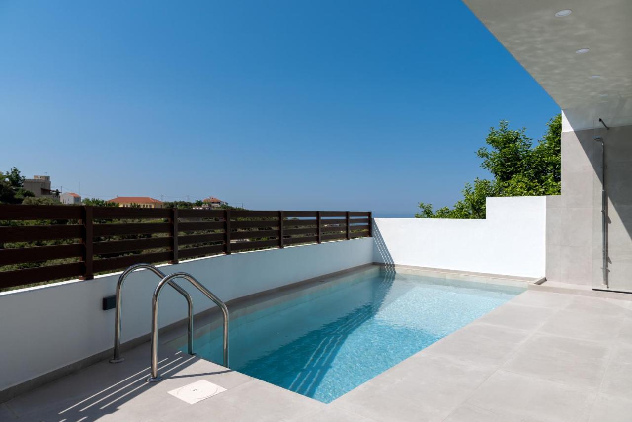 O-Cyanea Villa With Heated Pool Kournas Ngoại thất bức ảnh